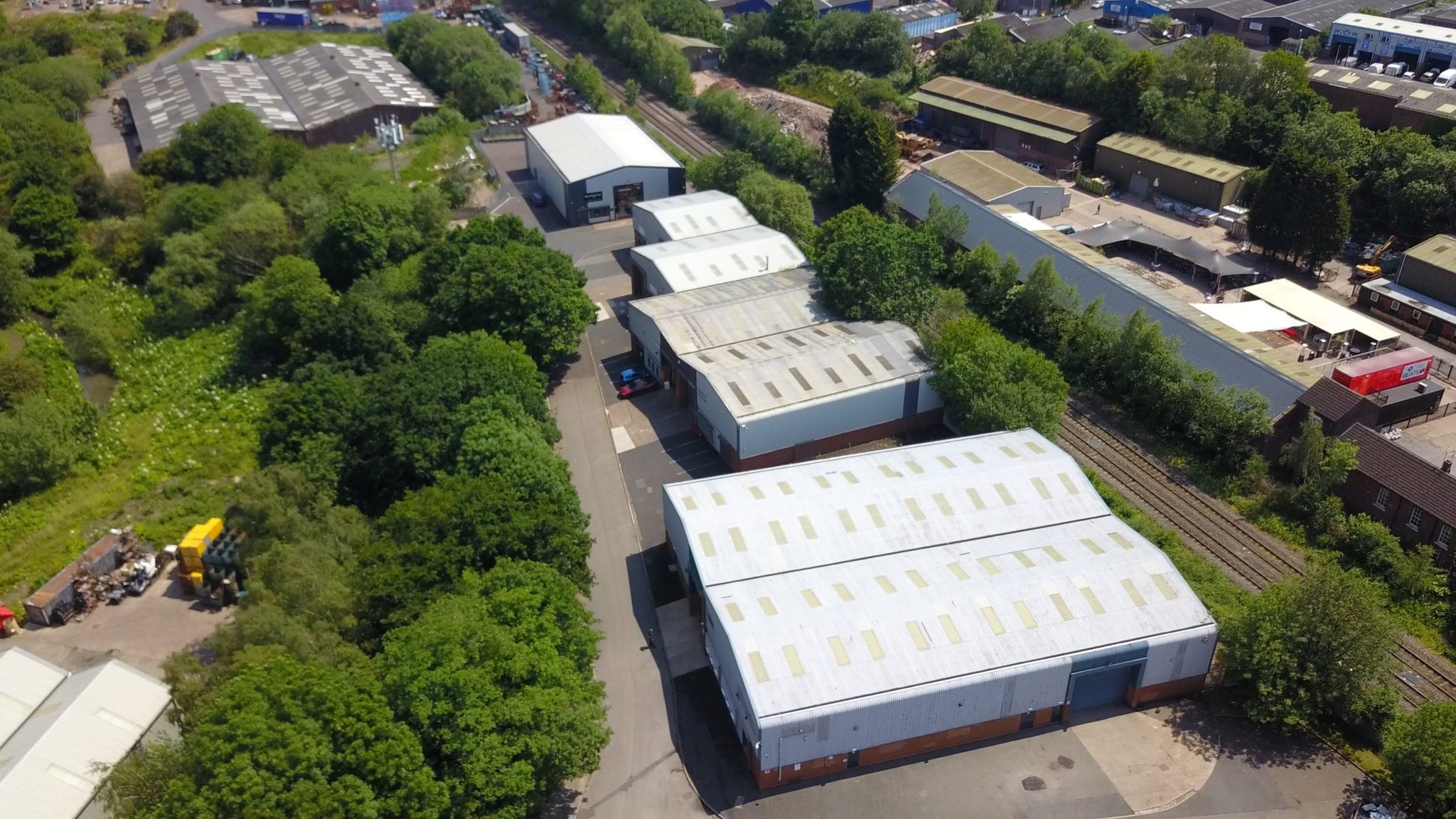Old Forge Trading Estate Aerial Shot